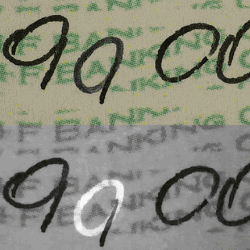 Ink comparisons and alterations